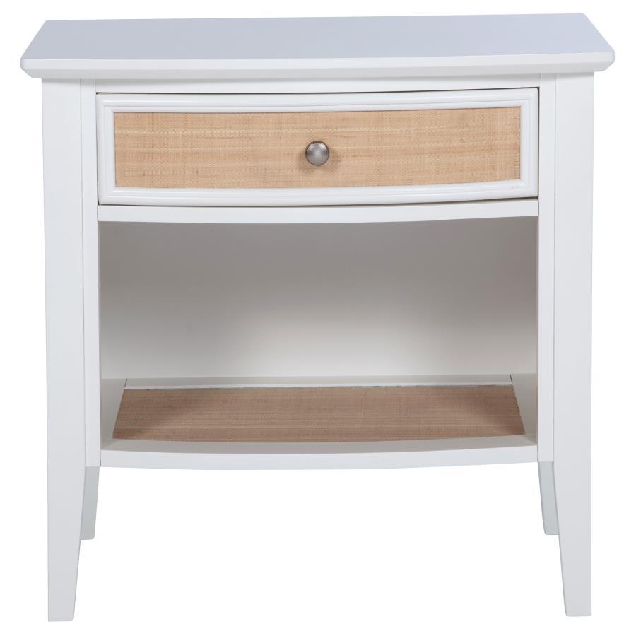 Bexhill - 1-Drawer Nightstand Bedside Table - White Coaster Fine Furniture