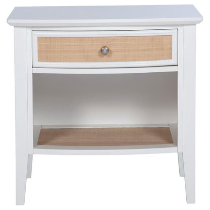Bexhill - 1-Drawer Nightstand Bedside Table - White Coaster Fine Furniture