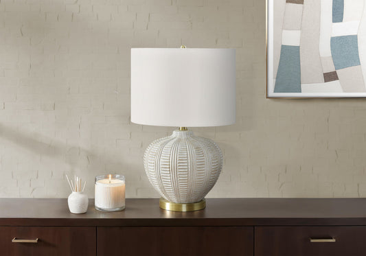 Transitional Lighting, Table Lamp, Resin - Cream 8th Street