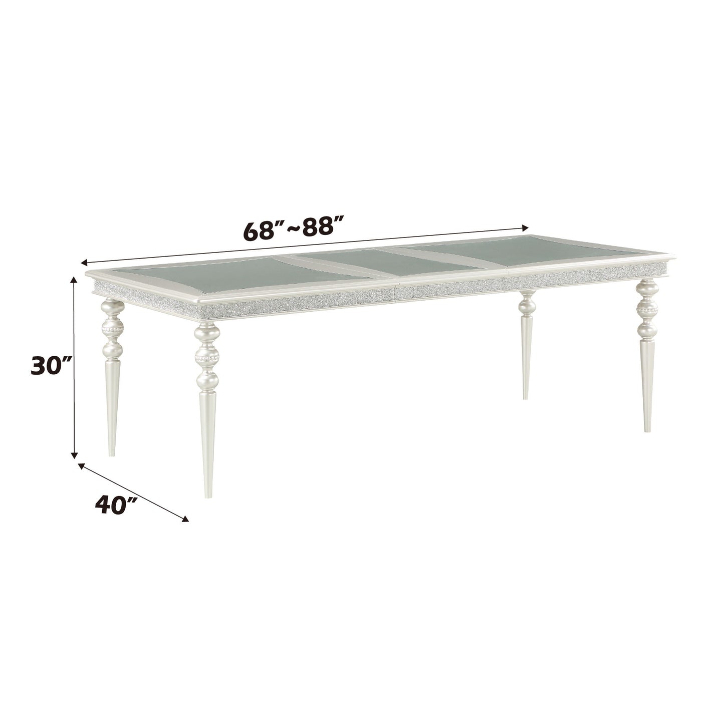 Maverick - Dining Table - Silver Acme