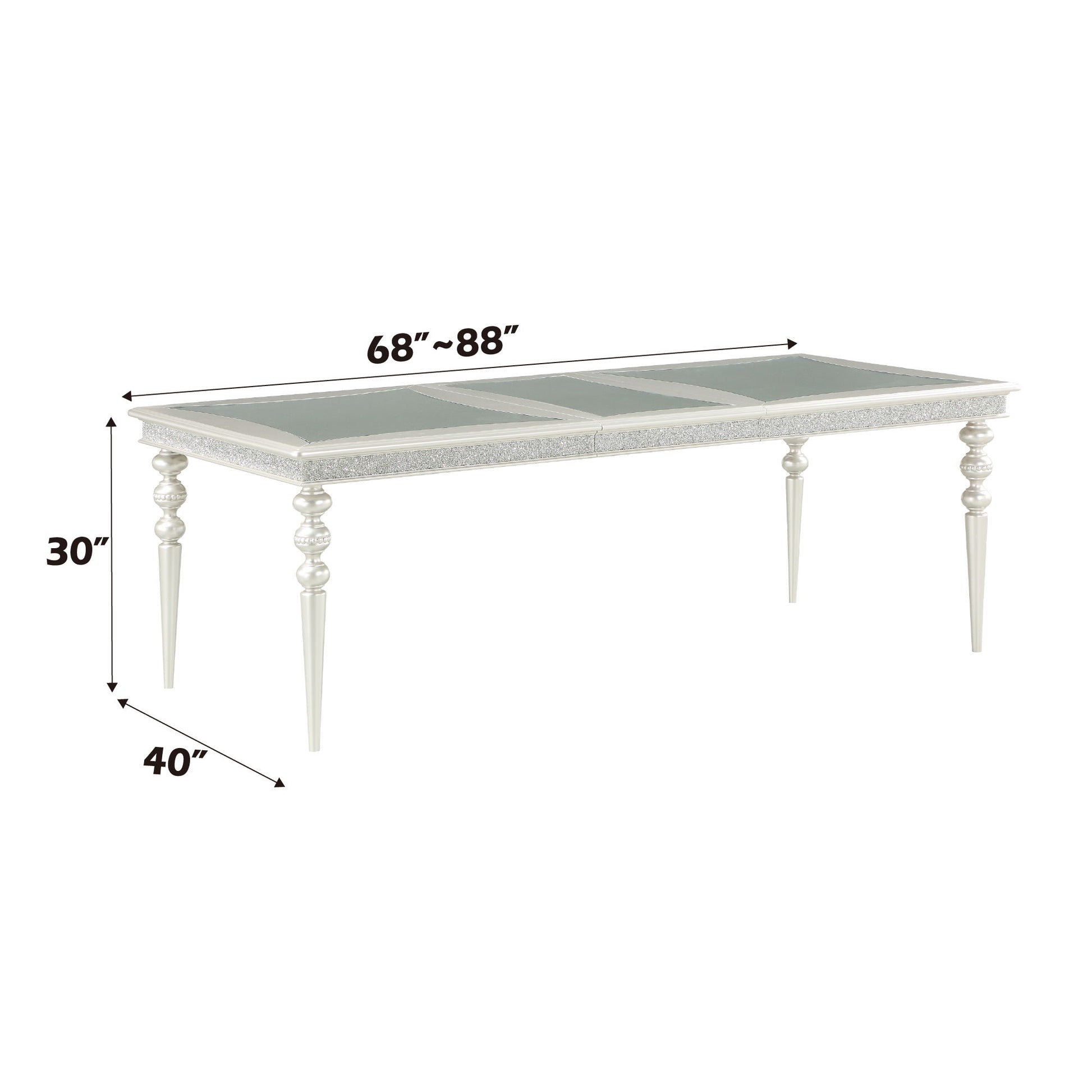 Maverick - Dining Table - Silver Acme
