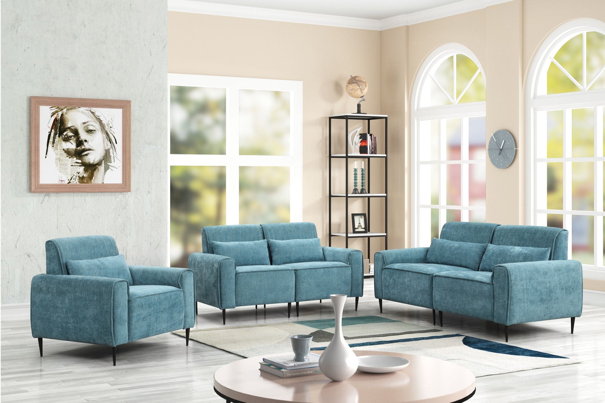 Valentina - Chenille Living Room Set Lilola Home