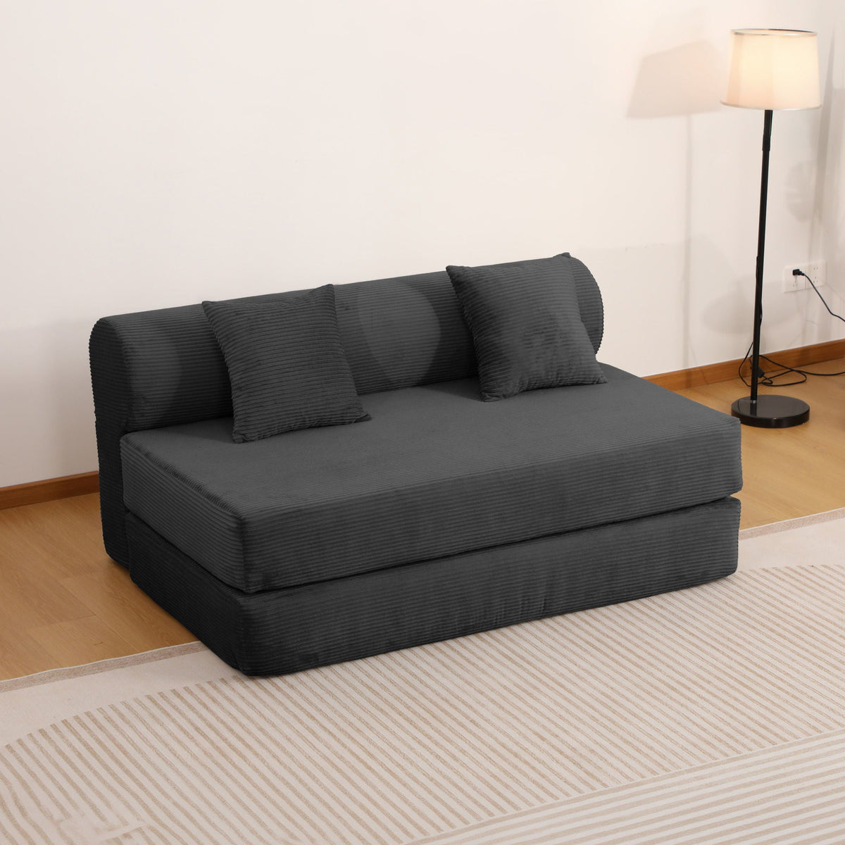 Convertible Sofa Bed, 2 Seater Fold Out Floor Couch Home Essentials