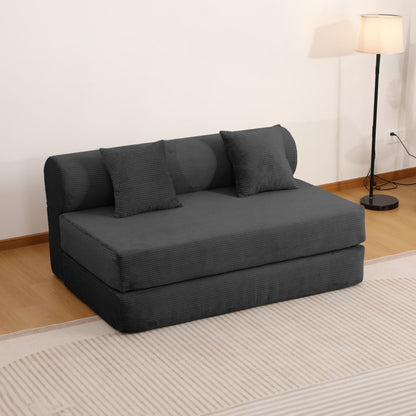 Convertible Sofa Bed, 2 Seater Fold Out Floor Couch Home Essentials