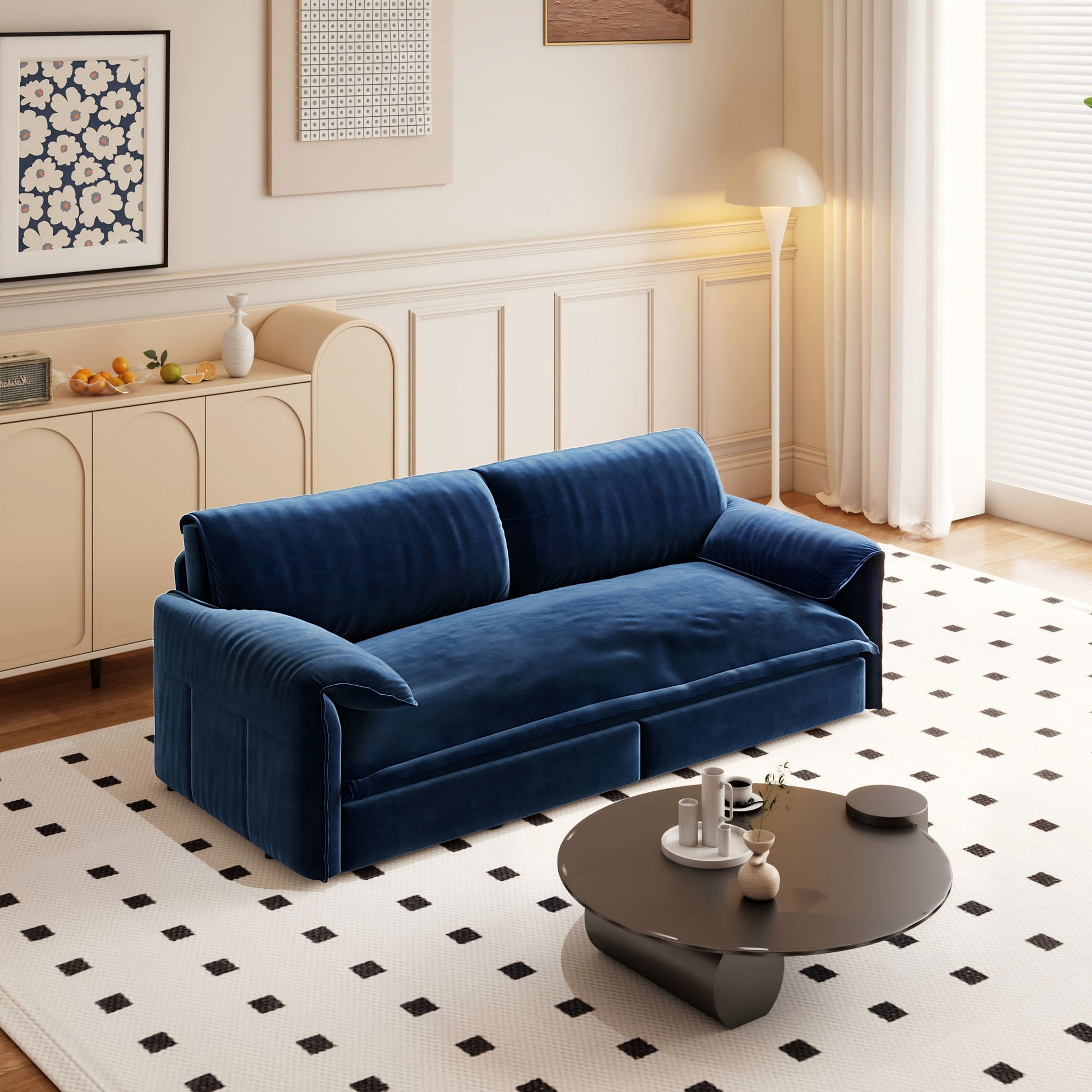 Queen Pull Out Sofa Bed With Side Storage Home Essentials