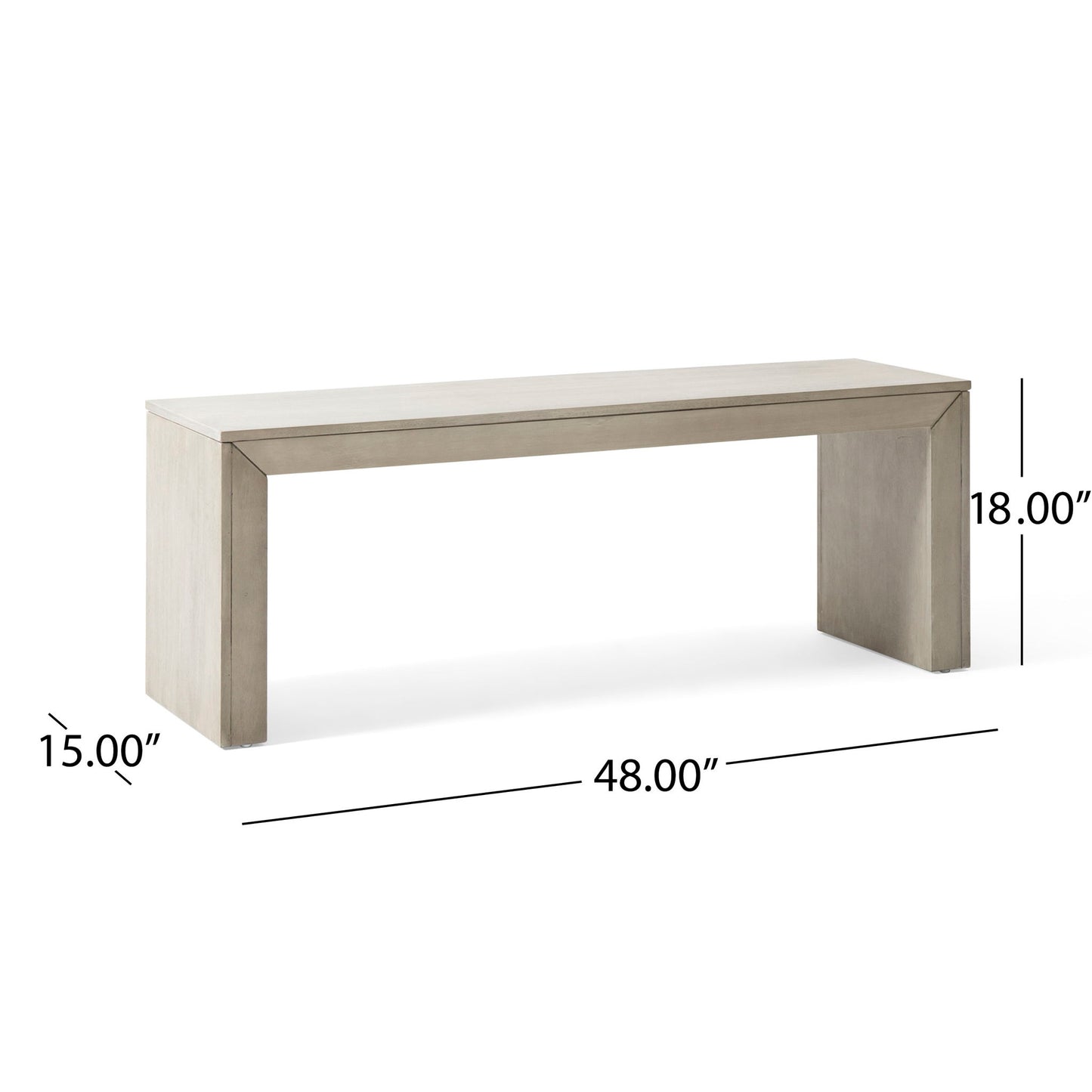Acacia Wood Dining Bench, Farmhouse Style Noble House