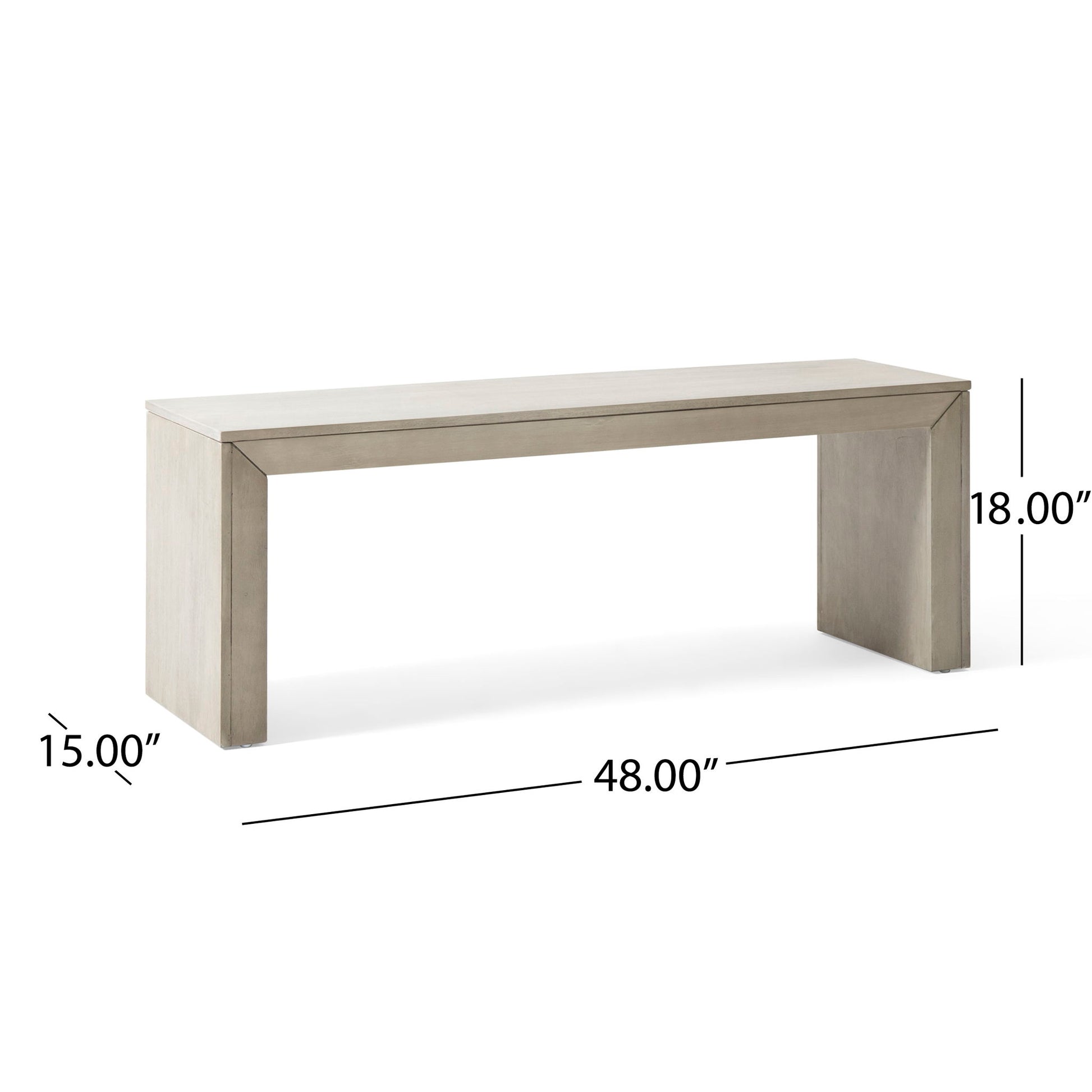 Acacia Wood Dining Bench, Farmhouse Style Noble House