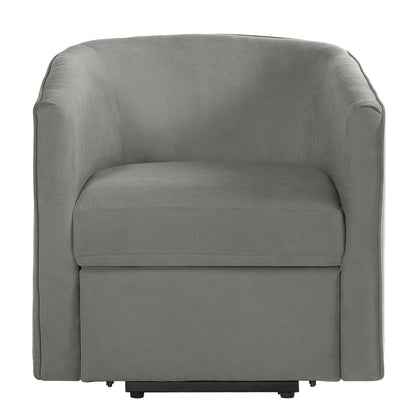 Power Lift Recliner Barrel Shape Reclining Chair With Footrest And Side Pocket Noble House