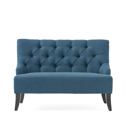 Nicole - French Style Upholstered Loveseat With Tufted Backrest Noble House