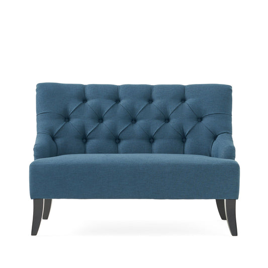 Nicole - French Style Upholstered Loveseat With Tufted Backrest Noble House