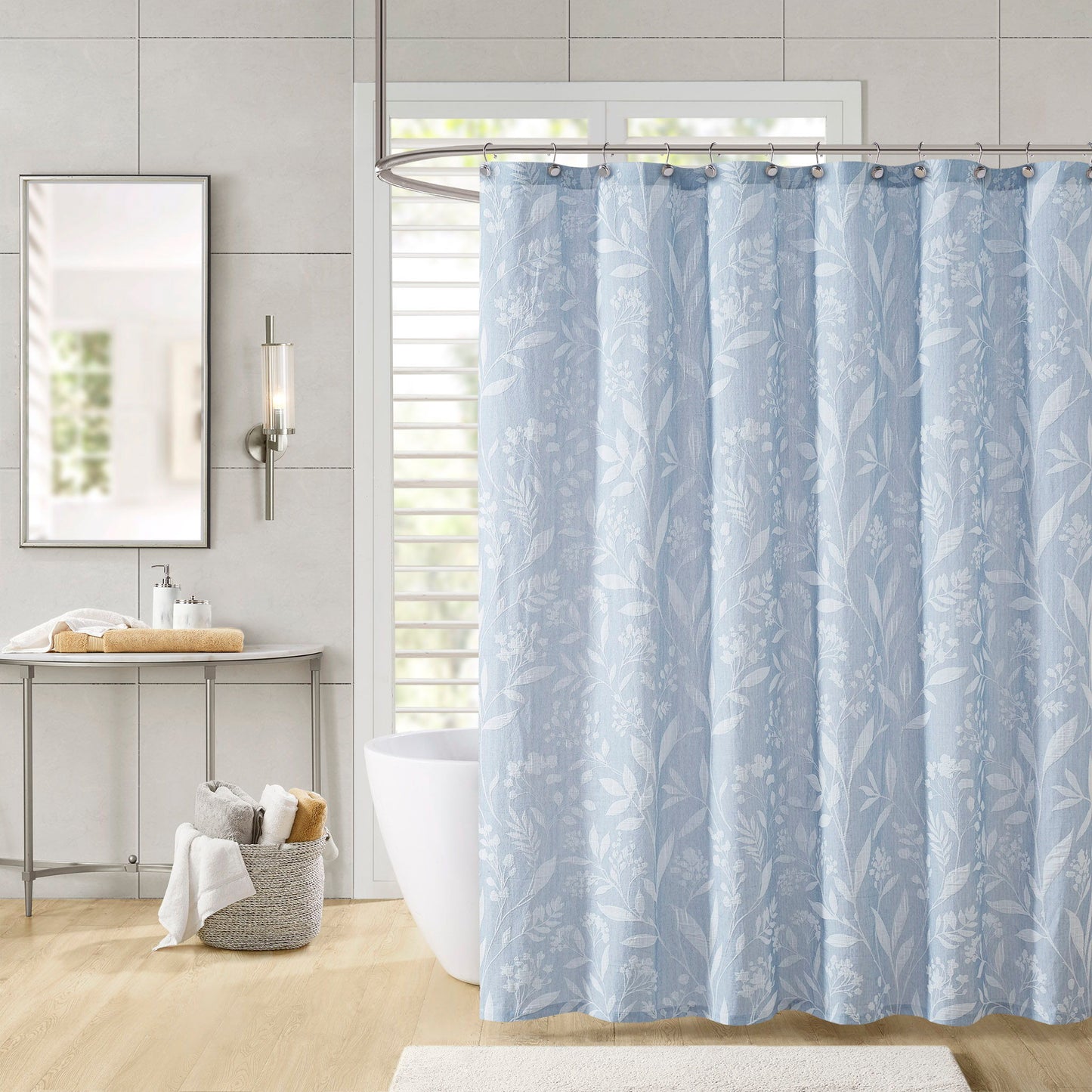 Winslow - Floral Shower Curtain - Blue