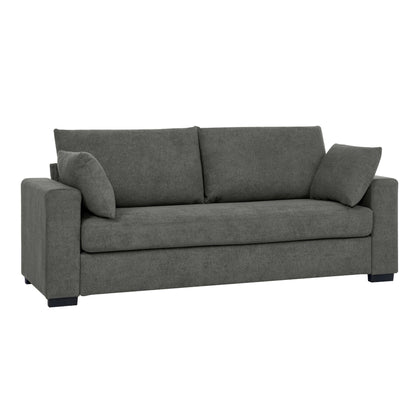 Upholstered Sofa With Toss Pillows - Dark Gray Home Essentials