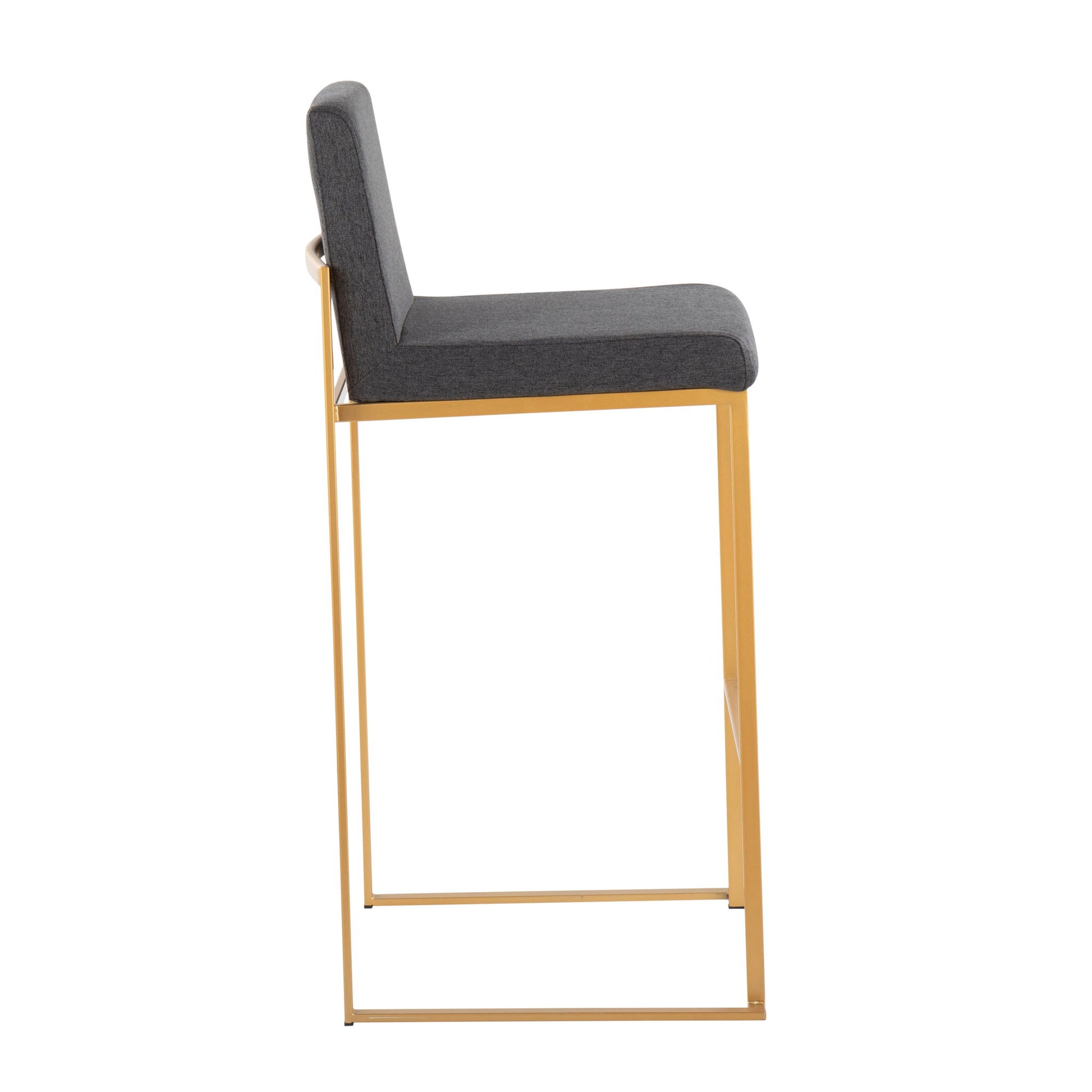 Fuji - Contemporary Design High Back Barstool (Set of 2) Lumi Source