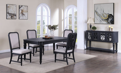 Kingsbury - Dining Table (18 Leaf) - Black Crown Mark