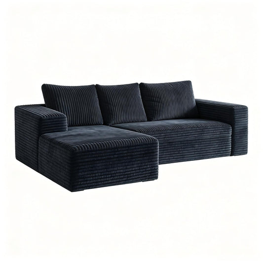 Modern L-Shaped Sectional Sofa With Left Facing Chaise Home Essentials