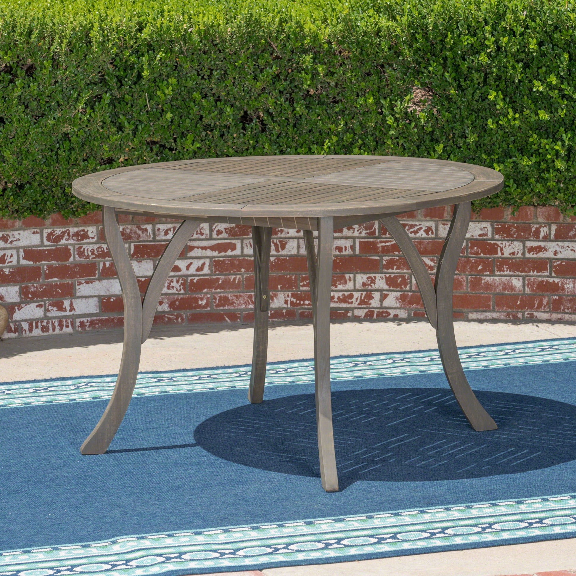 Hermosa - Outdoor Acacia Wood Table Circular Design Noble House