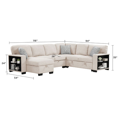 Cairo - Sectional With Pullout Sleeper Matrix Furniture Group