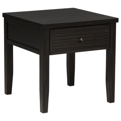 Concord - 1-Drawer Square End Table - Distressed Java Coaster Fine Furniture
