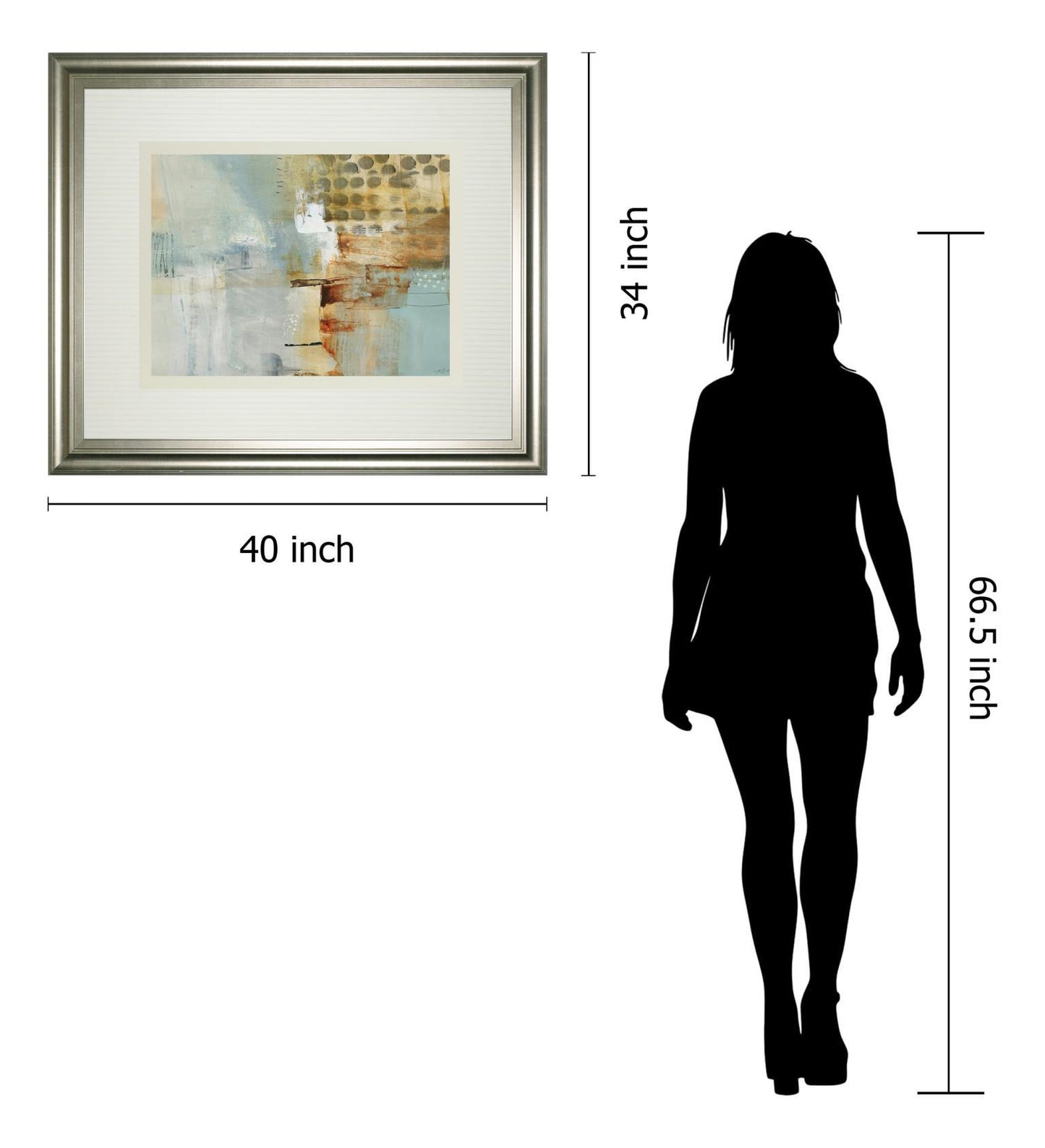 A Million Times Apart By Natasha Barnes - Framed Print Wall Art - Blue