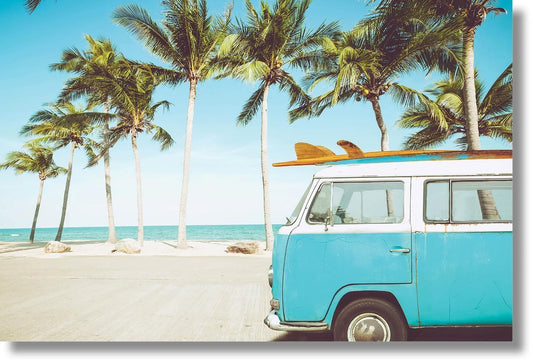 Surfside Palm Ride - 40" x 60" Framed Wall Art Classy Art