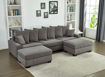 5 Seater Oversized Convertible L & U Shaped Couch Home Essentials