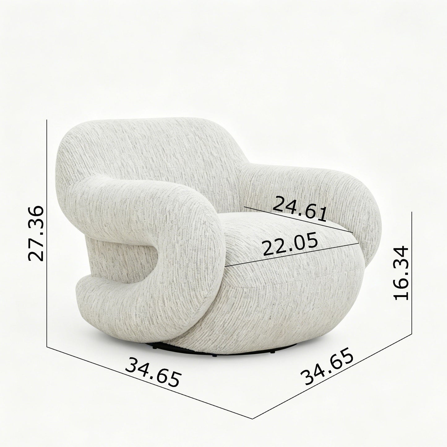 Swivel Chair - Light Gray Home Essentials