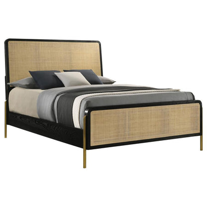 Arini - Rattan Panel Bed CoasterElevations