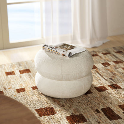 Nest - Low Round Upholstered Ottoman Jennifer Taylor Home