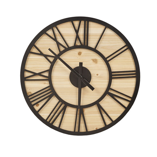 Mason - Wood Wall Clock - Natural / Black