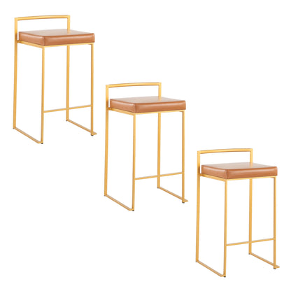 Fuji - Contemporary / Glam Design Counter Stool (Set of 2) Lumi Source