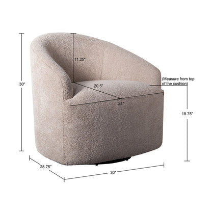 Upholstered 360 Degree Swivel Chair JLA