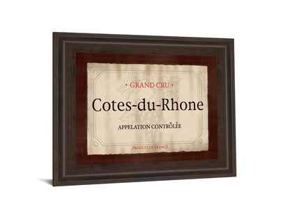 Cote Du Rhone By Paola Viveiros - Framed Print Wall Art - White