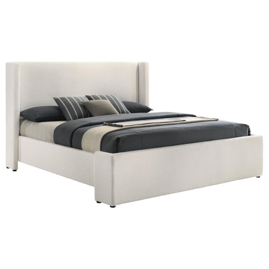 Alamosa - Boucle Upholstered Wingback Bed Coaster Fine Furniture