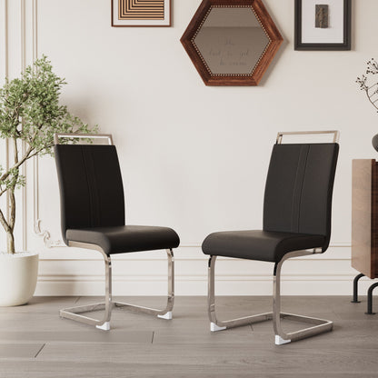 Modern Dining Chairs With Padded Seat, High Back Home Essentials