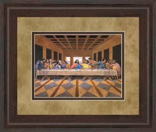 Last Supper (African American) - Framed Print Wall Art - Dark Brown