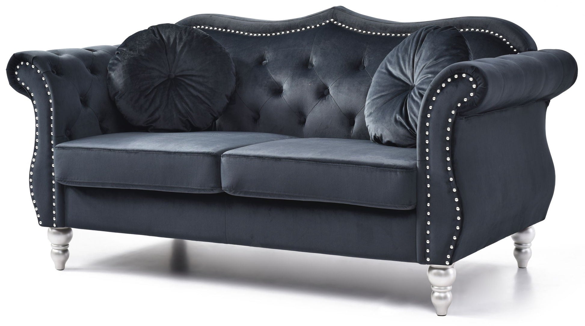Stylish Flared Arm Loveseat Glory Furniture