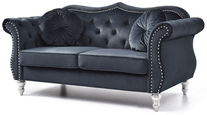Stylish Flared Arm Loveseat Glory Furniture