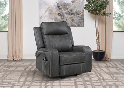 Raelynn - Upholstered Track Arm Recliner Coaster Fine Furniture