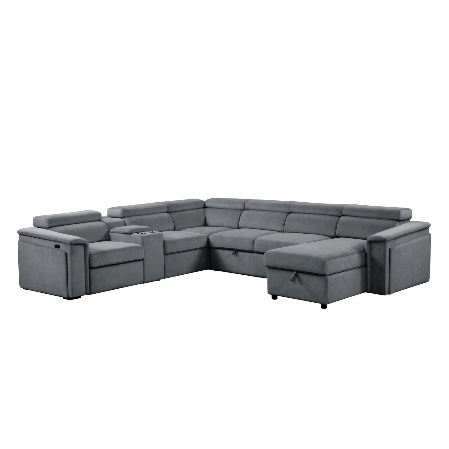 Harvey - Power Recliner Sleeper Sectional Matrix Furniture Group