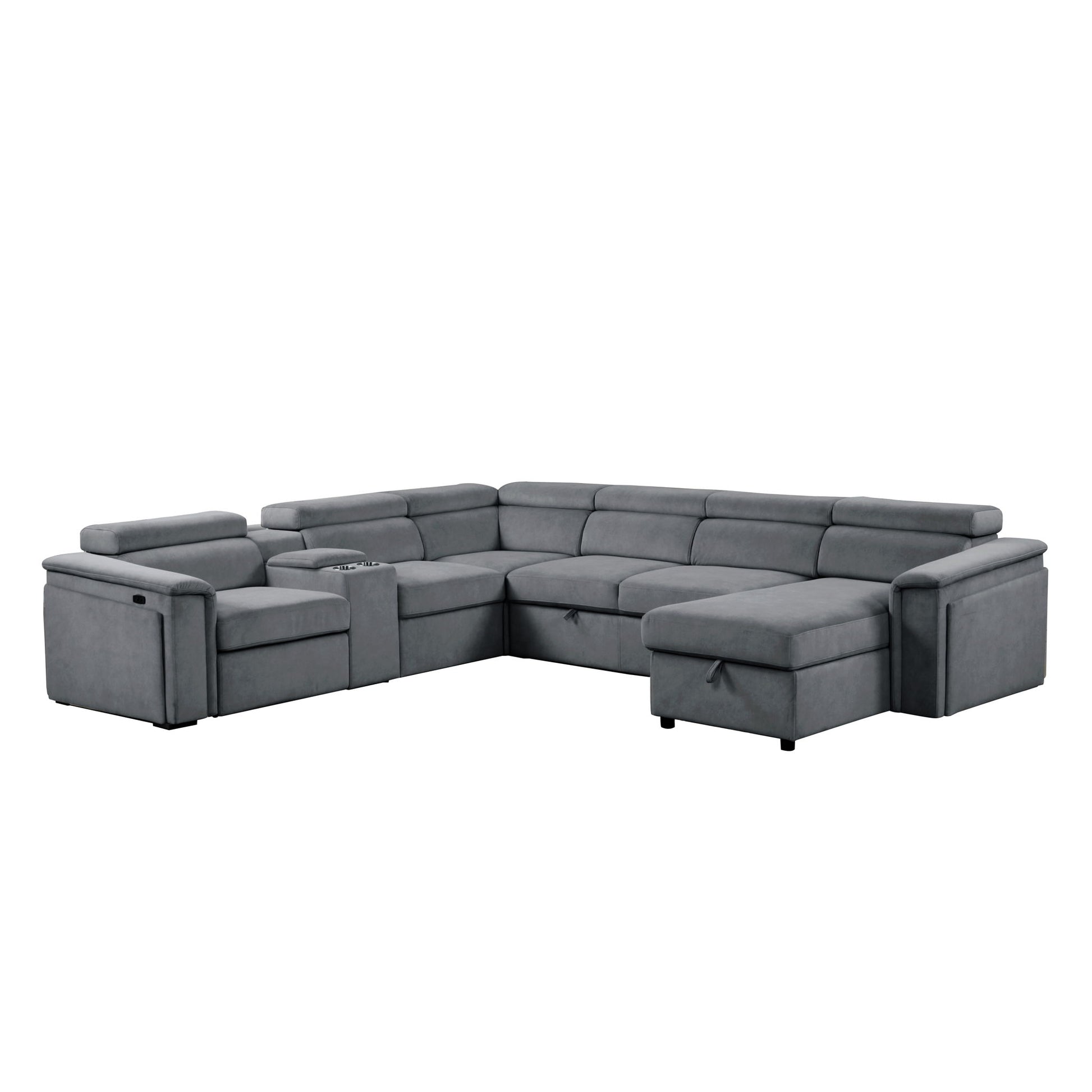 Harvey - Power Recliner Sleeper Sectional Matrix Furniture Group