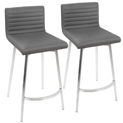Mason - Contemporary Swivel Counter Stool (Set of 2) Lumi Source