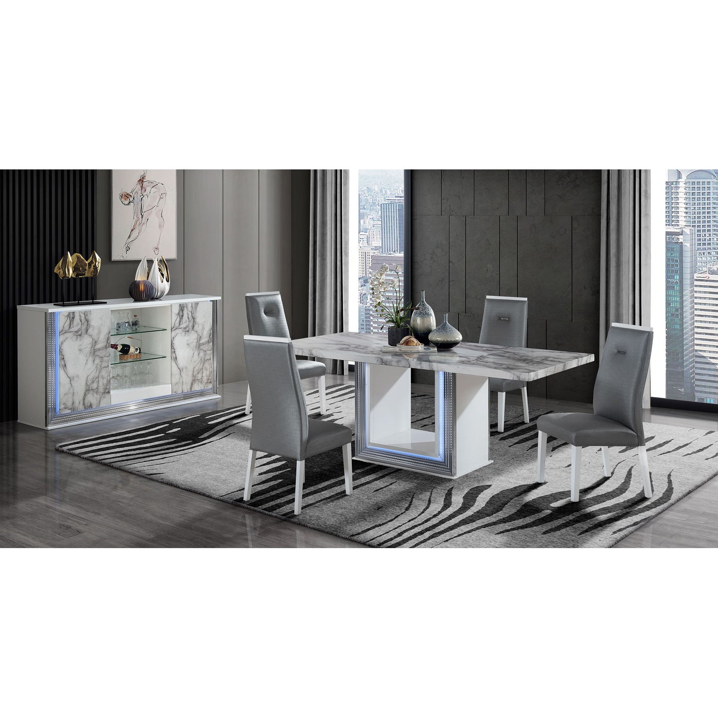 Moon - Dining Chairs (Set of 2) - Gray Global Furniture USA