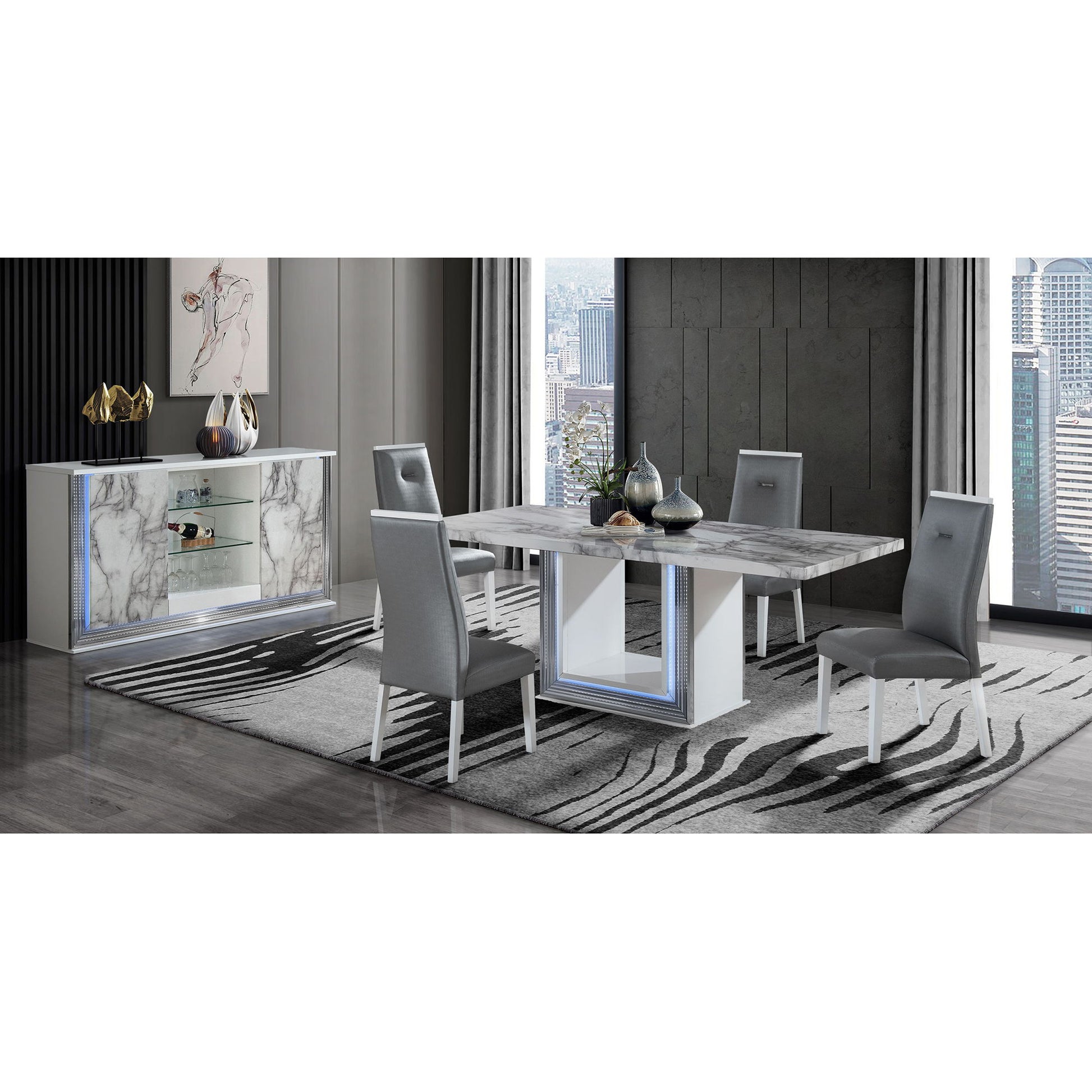 Moon - Dining Chairs (Set of 2) - Gray Global Furniture USA