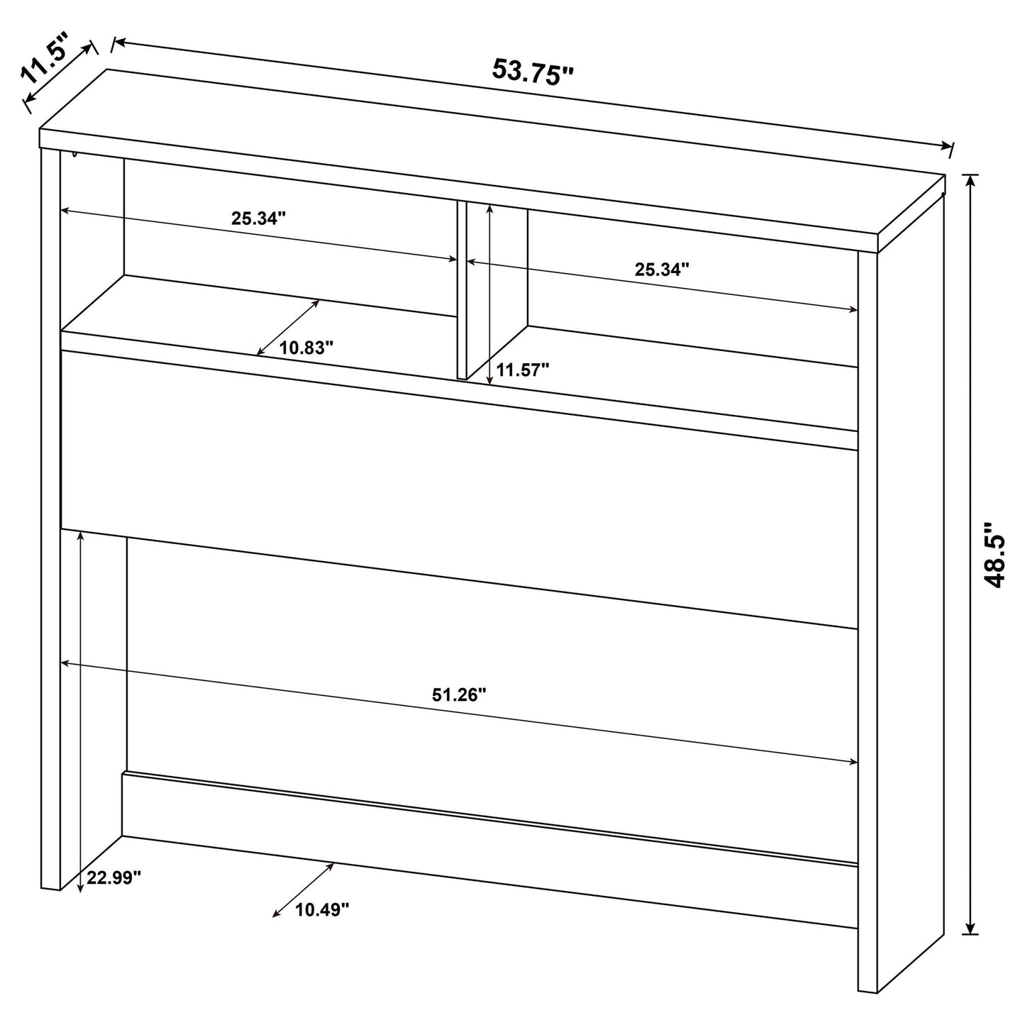 Geary - 3 Piece Bedroom Set With Bookcase Headboard Furniture Max