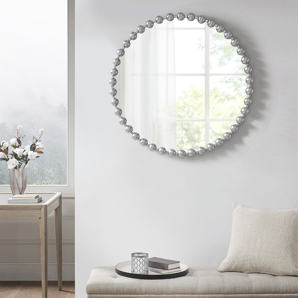 Marlowe - 36" Round Wall Decor Mirror - Silver