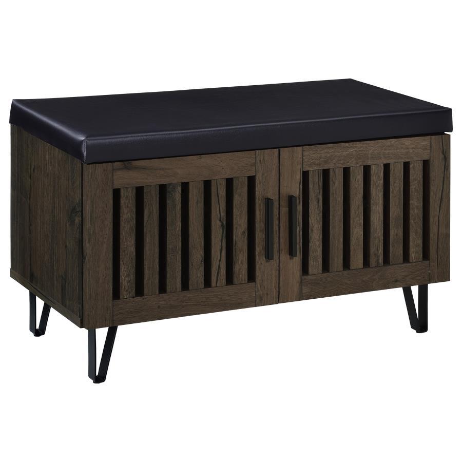 Brixton - 2-Door Padded Entryway Shoe Storage Bench Coaster Fine Furniture