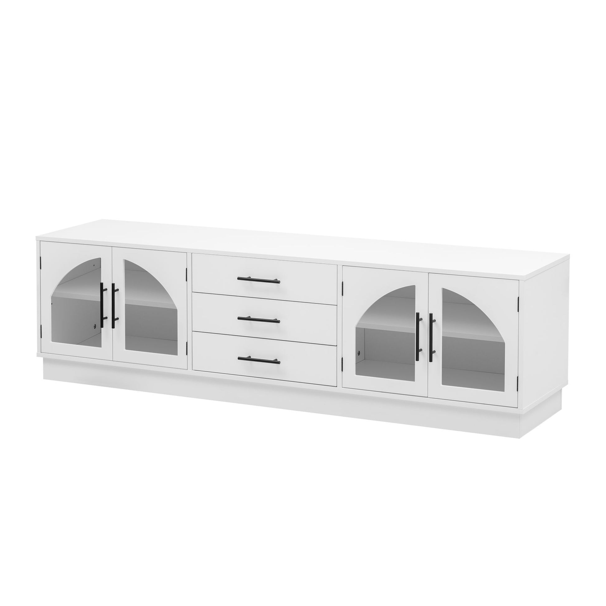 Modern Minimalist TV Stand, Entertainment Center Media Console Cabinet With Adjustable Shelves For Living Room Hearth and Haven