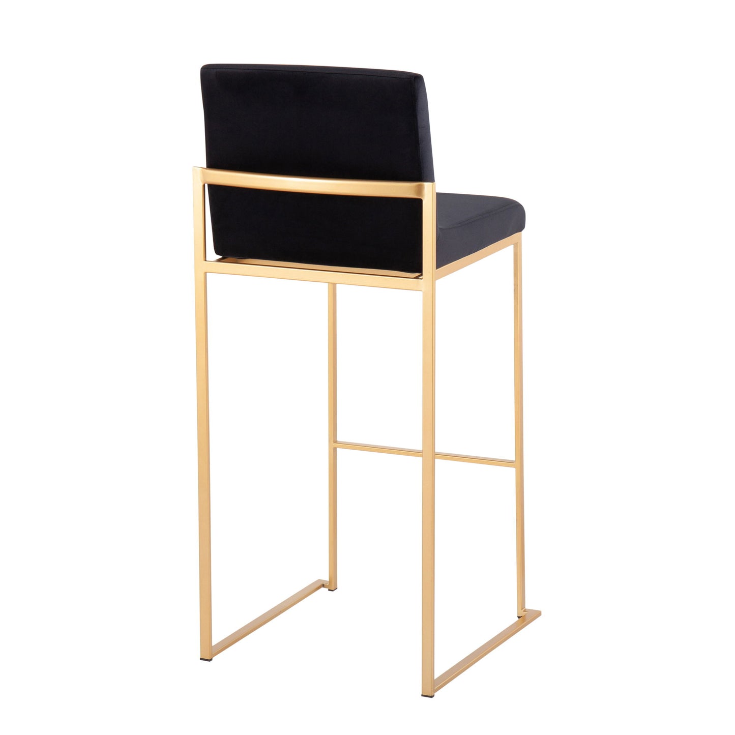 Fuji - Contemporary Design High Back Barstool (Set of 2) Lumi Source