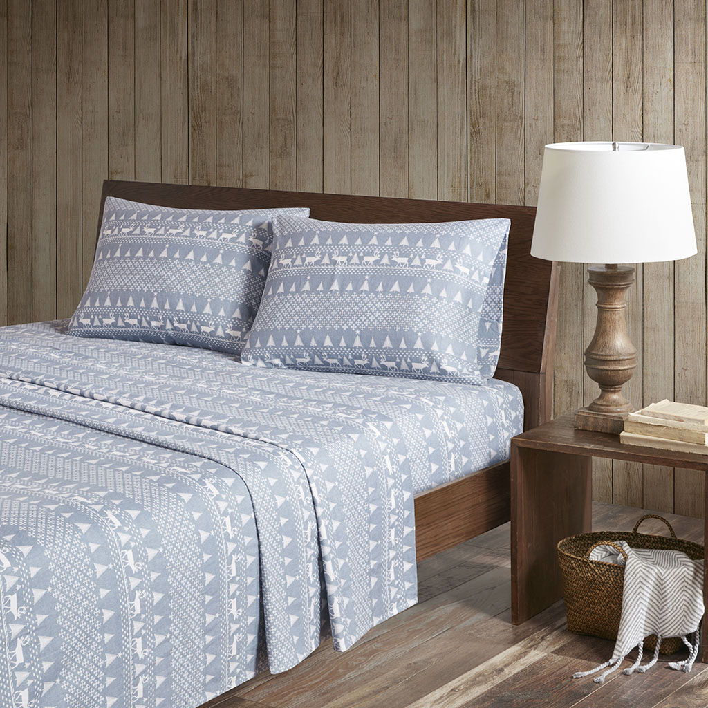 Queen Sheet Set - Blue Winter Frost Woolrich