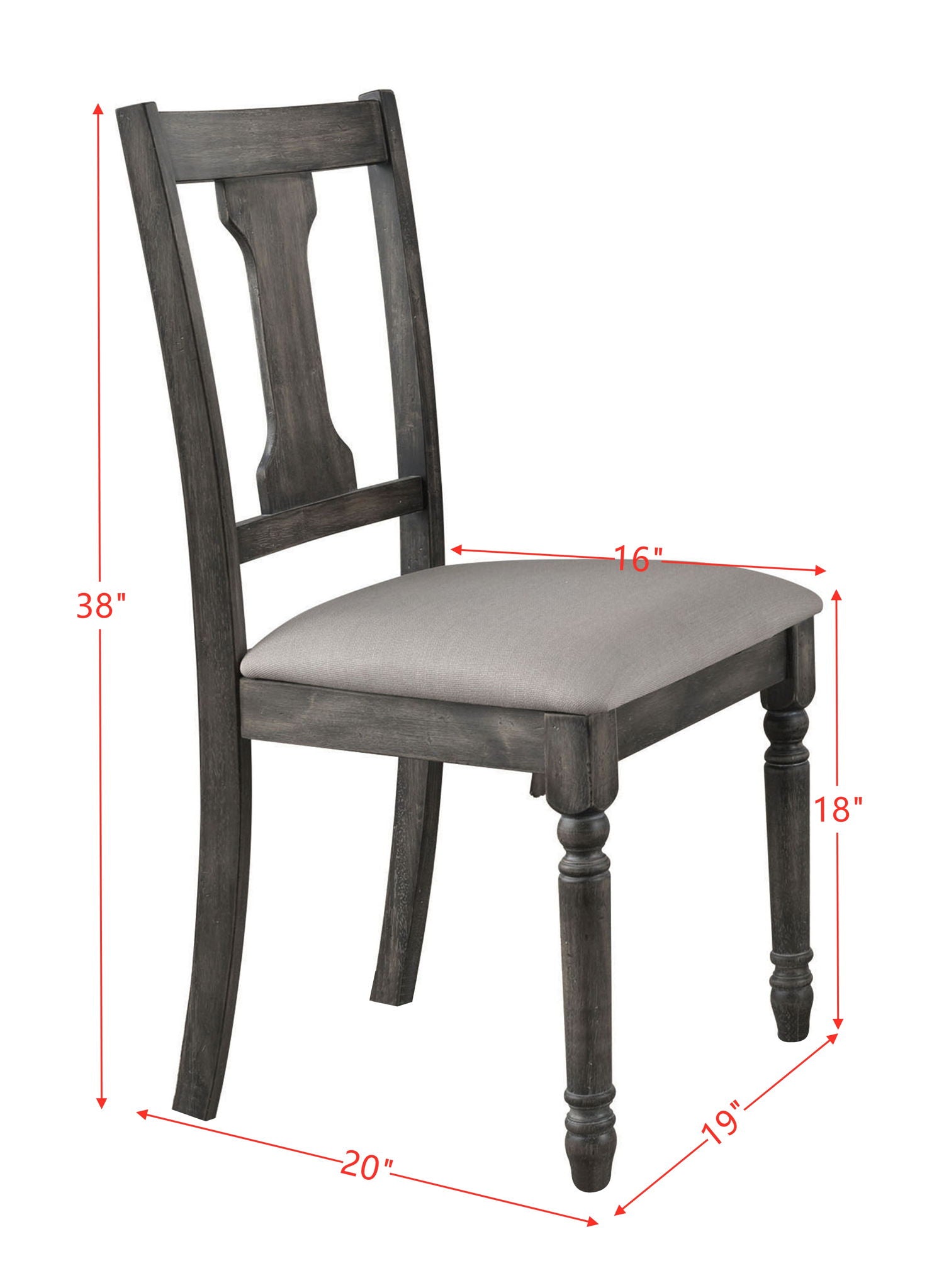 Wallace - Side Chair (Set of 2) - Tan / Weathered Gray Acme